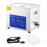 Limpiador ultrasónico 10L Limpiador Ultrasonidos Profesional de Acero Inoxidable, 240W Máquina de Ultrasonido con Temporizador Digital, Temperatura Ajustable, para Joyas, Relojes, Laboratorio
