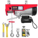 Polipasto Eléctrico de Cable Capacidad de 800kg Polipasto 1450 W con Mando a Distancia Inalámbrico 10 m/min Altura de Elevación 12m Cable Único Motor de Cobre Puro para Garajes Almacenes Plantas