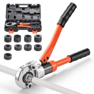 Alicates de Prensa Hidráulica para Tuberías, con 4 Mordazas TH16 TH20 TH26 TH32 para Tubos de PEX y Aluminio-Plástico, 5 Mordazas V12 V15 V18 V22 V28 para Tubos de Acero Inoxidable, con Estuche