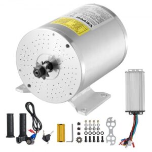 Kit de Motor Eléctrico sin Escobillas de CC 2000 W, 48 V y 4300 RPM con Controlador de Velocidad Mejorado y Kit de Empuñadura del Acelerador para Bicicletas Eléctricas, Motocicletas, 4,8 N.m