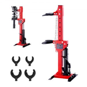 Kit de Compresor de Resorte de Amortiguador para Automóvil Fuerza de Compresión 1T Carrera 320mm Tensor de Resorte Cilindro Hidráulico 4,5T Operación con Pie para Desmontar Resorte de Suspensión