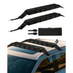 Almohadillas Universales para Portaequipajes de Coche 83,8 cm Almohadillas Blandas Carga de 80 kg con Correas de Amarre, Bolsa de Almacenamiento para Canoas, Kayak, Tablas de Snowboard