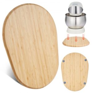 Deslizador Ovalado de Mezclador, Deslizador 399 x 282 x 23 mm Compatible con Batidoras de Pedestal con Cabezal Inclinable Batidoras de 5,5 a 8 cuartos para Encimera de Cocina, Color Madera