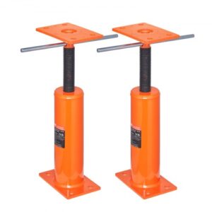 Gatos de piso para casa VEVOR, paquete de 2, rango de altura de 12" a 16", capacidad de carga máxima de 9700 lb por unidad, poste de gato de sótano con viga de soporte ajustable para nivelación, gato telescópico de acero para soporte temporal