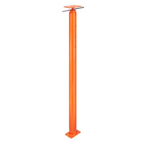 Gato de piso para casa VEVOR, rango de altura de 54" a 150", capacidad de carga máxima de 11200 lb, poste de gato de sótano con viga de soporte ajustable para nivelación, gato telescópico de acero con soporte de elevación para soporte temporal