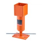 Poste de gato de tornillo VEVOR, 4" x 4", rango de altura de 13,2" a 18,7", capacidad de carga máxima de 24700 lb, gato de tierra ajustable, poste de gato de casa temporal para nivelar el hogar, levantar el piso, el sótano, el espacio de acceso, la viga de tierra