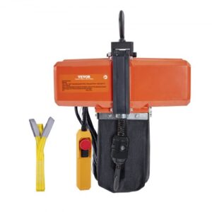 Polipasto Eléctrico de Cadena 580W Capacidad de Carga 499kg Altura Máxima de Elevación 4,5m Grúa Puente Monofásico con Cadena G100 Control Remoto con Cable de 3m para Garaje, Taller, Hotel