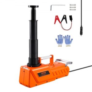 Gato Eléctrico para Automóvil, 15 Toneladas, Gato de Tijera Eléctrico Ajustable con Gran Capacidad de Carga, Doble Potencia de 12 V con Luz LED, para Sedán, SUV, Camión, 410 x 130 x 205 mm