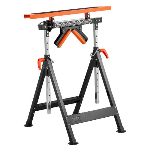 4 en 1 Soporte con Ruedas Carga 200 kg Altura 838,2-1270 mm con Soporte y Cabezal de Rodillo Multidireccional Pulido para Soporte de Extensión para Carpintería con Salida de Sierra de Mesa