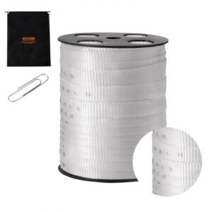 Cinta de Tracción de Poliéster, Cuerda Plana de Cinta de Mula de 80,8 m x 1,9 cm, Capacidad de Tracción de 2500 lbf, Cinta de Tracción de Cable Impresa para Embalaje, Jardinería, Electricidad