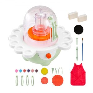 Mini Torno de Cerámica Eléctrico 50-80 mm para Niños y Principiantes – Velocidad Ajustable