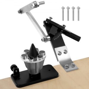 Afilador de Cuchillas para Cortacésped con Equilibrador Ajustable de 15°-45° 4 Pines Adaptadores Rodamientos de Bolas Mango Ampliado de 25 mm Compatible con la Mayoría de Amoladoras Angulares