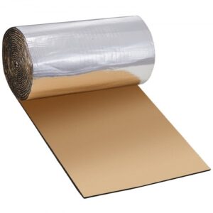 Alfombrilla de Aislamiento Acústico 5,1mm Estera de Aislamiento Térmico Acústico 3,3m² Material Absorbente de Sonido Espuma de Alta Densidad Barrera Térmica Estructura Impermeable de Doble Capa