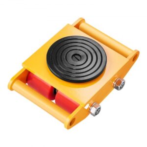 Patín de Transporte de Maquinaria de Acero al Carbono Ruedas para Mover Muebles Pesados Carga de 6 T con Base Antideslizante Rotación de 360° de 4 Ruedas de PU para Almacén Taller Fábrica Hogar