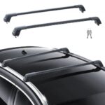 Barras Transversales de Techo Portaequipajes de Aluminio Compatibles con Rieles Laterales ranurados sin espacio para Distancia Interior entre los Rieles 102 108 cm, Tamaño de Tubo 20 50 mm
