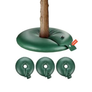 4 PCS Anillo de Riego para Árboles de Gran Capacidad de 75,7 L y Liberación Lenta de 6 a 9 Horas, Bolsas de Riego de PVC para Plantación Rellenables, para Goteo de Raíces de Árboles y Arbustos