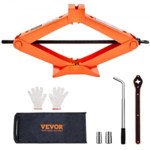 Gato de Tijera Carga de 2,5 T Gato de Tijera Profesional de Acero con Rango de Elevación de 95 435 mm Llave para Cambiar Neumáticos y Bolsa de Transporte para Cambio de Neumáticos de Coches SUV