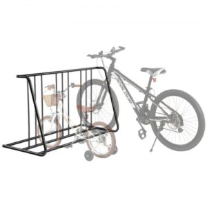 Aparcabicicletaas 6 Bicicletas para Neumáticos hasta 7,62 cm de Ancho Aparcabicicletas de Doble Cara Soporte de Suelo para Guardar Bicicletas en Garaje, Aparcamiento, Interior, Exterior
