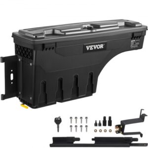 Caja de Herramientas para Camión Capacidad 25 L Organizador de Maletero de Coche Material de ABS y Acero al Carbono Caja de Almacenamiento 925x280x425 mm con Pivote para Conductor Dodge Ram 1500