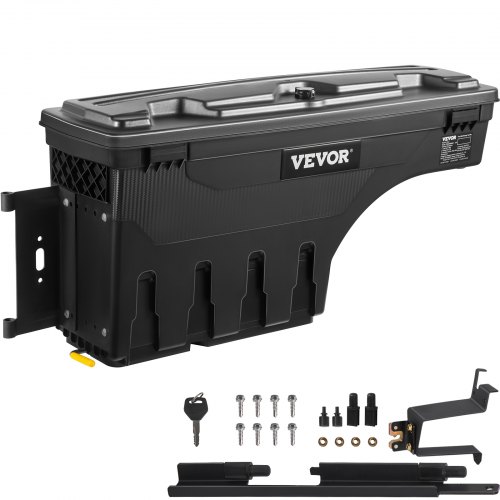 Caja de Herramientas para Camión Capacidad 25 L Organizador de Maletero de Coche Material de ABS y Acero al Carbono Caja de Almacenamiento 925x280x425 mm con Pivote para Conductor Dodge Ram 1500