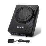 Subwoofer para Debajo del Asiento para Automóvil 203 mm 300 W Altavoz Compacto para Coche Amplificador Incorporado Entrada de Nivel Alto Bajo Controlador de Volumen Control Remoto con Cable