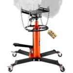 Gato de Transmisión Hidráulica, Carga de Gato Telescópico 0,6 T Elevación Alta 87 174 cm con Pedal, Rueda Giratoria de 360°, para Elevar Caja de Cambios Mantenimiento Taller de Garaje