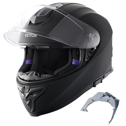 Casco de Motocicleta Integral, ABS y de Alta Densidad con Ranura para Bluetooth y Lentes Intercambiables, Cómodo Casco de Motocross, Apto para Jóvenes y Adultos, 408 x 270 x 264 mm, Talla XL