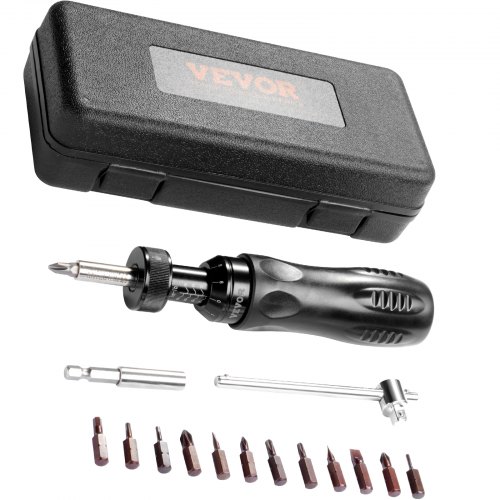 Destornillador Dinamométrico Digital con Accionamiento de 1/4" con Pantalla LCD Rango de Par 1,13-7,91 Nm Juego de Brocas de Destornillador Dinamométrico con Escala