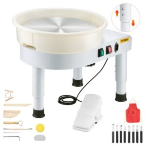 Torno de Cerámica 35 cm con Pedal Ajustable | Máquina Profesional de Alfarería