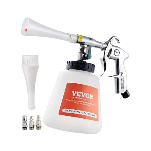 Pistola de Limpieza de Automóviles, 80 160 PSI, con 2 Boquillas y Botella de Líquido de 1 L, Elimina Rápidamente la Suciedad y el Polvo de la Superficie, 100 mL/min, 285 x 225 x 130 mm