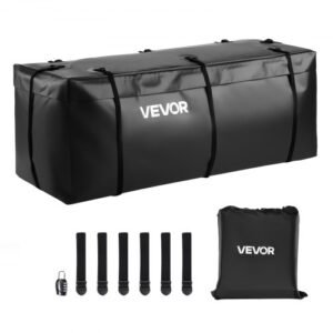Bolsa de Carga para Enganche, Impermeable, PVC 840D, Resistente, para Almacenamiento en Caja de Camioneta con Correas Reforzadas, para Enganche Coche, SUV y Furgoneta, 1460 x 495 x 605 mm