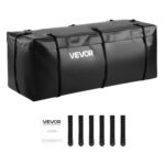 Bolsa de Carga a Enganche Impermeable, PVC 840D, Resistente, para Almacenamiento en Caja de Camioneta con 6 Correas Reforzadas, para Cestas Enganche Coche y Furgoneta, 1520 x 610 x 620 mm