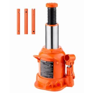 Gato Hidráulico de Botella 20 T Manual Gato de Botella Soldado Rango de Elevación de 170 320 mm Mango Largo de 3 Secciones para Automóviles, Reparación de Automóviles, Ingeniería Industrial