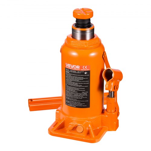 Gato Hidráulico de Suelo 20 T, Elevación 225 435 mm, Resistente, para Coches, SUV, Camionetas, Reparación Automóviles, Elevadores Domésticos, Equipos Agrícolas, Naranja, 140 x 140 x 225 mm