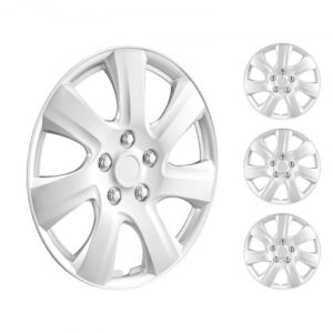 Tapacubos para Llantas de Rueda Resistente y Duradero Resistente a los Arañazos con Orificio para Boquilla de Válvula y Broche, ABS y PC, Apto para Uso en Todo Tipo de Clima, φ 440 x 53 mm