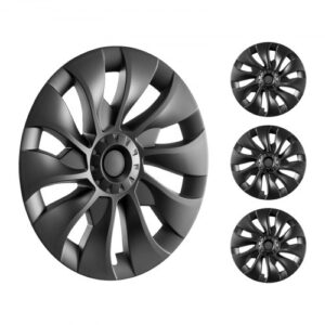 Tapacubos para Llantas Modelo 3 2017 2023, Ajuste Completo con Cierre a Presión, Cinta Protectora y Orificio para Boquilla de Válvula, ABS y PC, Apto para Todo Tipo de Clima, φ 496 x 80 mm
