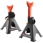 Soportes de Gato de Acero 2 Piezas Capacidad de 3 Toneladas (6,000 lbs) Soportes de Gato para Automóvil, Altura Ajustable de 275 415 mm para Levantar SUV, Camioneta, Automóvil y UTV/ATV, Rojo