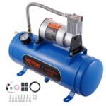 Compresor de Aire para Kit de Bocina 90 120 psi Bomba de Aire con Tanque de 6 L para Inflar Neumáticos Colchones de Aire Compatible con Todos los Vehículos de 12 V Trenes Barcos Coches Taller
