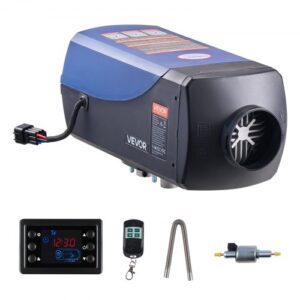 Calentador Diésel de 12 24V 5 8KW Portátil, con Mando a Distancia y Pantalla LCD, Calentamiento Rápido y Bajo Nivel de Ruido, para Vehículos, Furgonetas, Autocaravanas, Caravanas y Camiones, 10 L