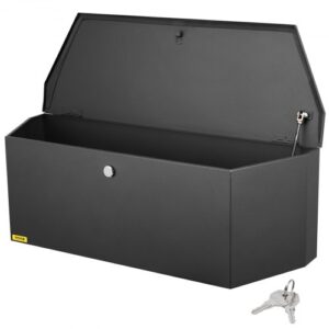 Caja de Herramientas para Remolque Caja de Herramientas 914 x 305 x 305 mm para Remolque de Acero al Carbono Resistente con Cerradura y Llaves Resistente a la Intemperie para Mudanzas