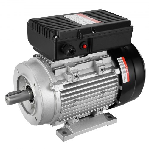 Motor eléctrico 1.1KW 1400 rpm, AC 220~240V 7.5A, 90S, marco B34, motor de compresor de aire monofásico, eje con llave de 24 mm, rotación CW/CCW para maquinaria agrícola y equipos generales