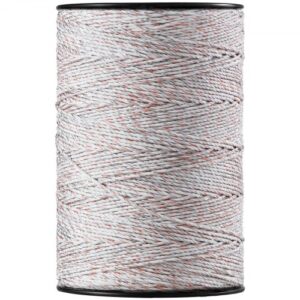 Alambre para cerca eléctrica VEVOR, alambre de polietileno portátil de 2625 pies y 800 m, 3/32" de diámetro, 9 hebras de metal mixtas para una conductividad confiable y resistencia a los rayos UV y al óxido, línea de cuerda para cercas para caballos, ganado y ganado