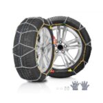 Cadenas de nieve VEVOR, cadenas de tracción de emergencia de acero de aleación de manganeso, cadenas para neumáticos de nieve para automóviles, camionetas, SUV y camiones, color plateado (juego de 2)