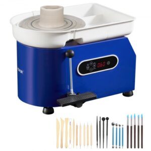 Máquina de Rueda de Cerámica Eléctrica 28 cm, 450 W con Pedal – Torno de Arcilla