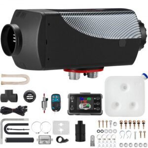 Calentador de Aire Diesel 12V 5 8KW Calentador de Combustible Calefacción Estacionaria Diesel Calentador Coche Diesel con Interruptor LCD Negro