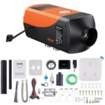 Calentador de Aire Diesel 12V 5kW Consumo 0,16 0,52 L/h Calefacción Estacionaria 8 36°C Ajustable 15 20m² Control LCD Inteligente Mando a Distancia Depósito de 10L para Camión Barco RV Interior