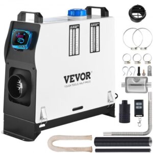 Calentador de Aire Diesel 5 kW, Calefacción Estacionaria 12 V Diesel Portátil, Calentador de Estacionamiento Diesel, Calefacción Estática Furgoneta, Diesel Calentador Coche, con Pantalla LCD