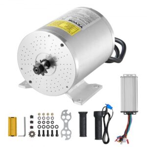 Kit de Motor Eléctrico sin Escobillas de CC de 1800 W, 48 V y 4500 RPM con Controlador de Velocidad Mejorado y Kit de Empuñadura del Acelerador, Bicicletas Eléctricas,134 x 107 x 112 mm