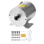 Motor Eléctrico sin Escobillas de CC 1800 W, Motor Eléctrico para Karts 48 V y 4500 RPM, Motor Eléctrico para Motos de Cross, Scooters y Bicicletas Eléctricas, Carga 150 kg, 134 x 107 x 112 mm