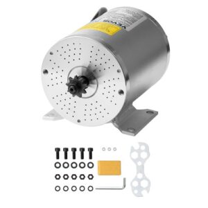 Motor Eléctrico sin Escobillas de CC 1800 W, Motor Eléctrico para Karts 48 V y 4500 RPM, Motor Eléctrico para Motos de Cross, Scooters y Bicicletas Eléctricas, Carga 150 kg, 134 x 107 x 112 mm